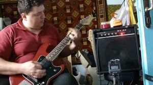 Jolana Galaxis & Emiter S BA30 & Daphon Distortion. Электрогитара, комбик и гитарная педаль.
