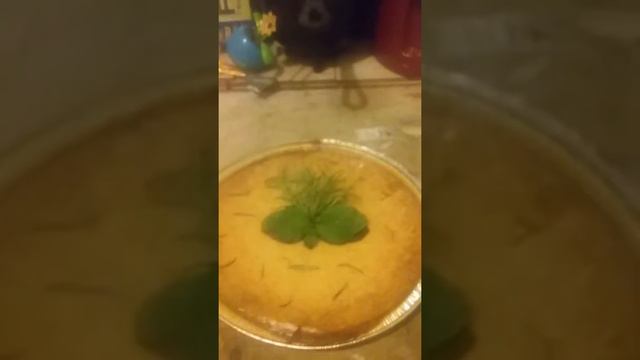 Mint rosemary cream cheese pie