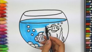 Как рисовать рыбу в аквариуме | Как рисовать и цвет