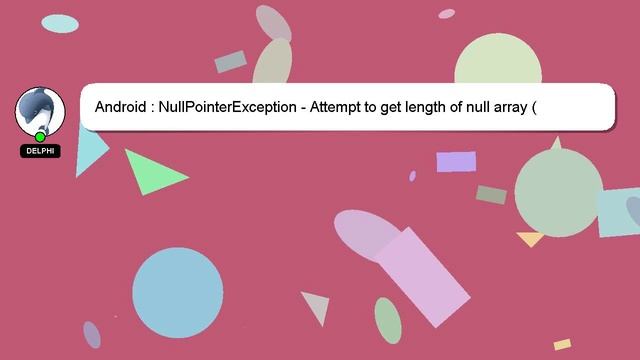 Android : NullPointerException - Attempt to get length of null array (readDirectory()) смотреть онлайн
