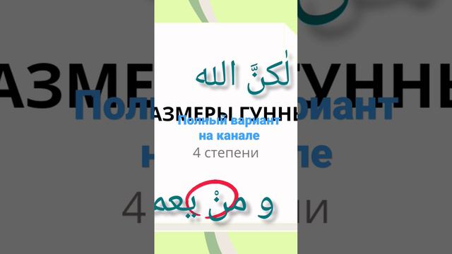 длина гунны #арабскийязык #islam #единобожие #аят #коран #таджвид #тажвид #сод #айн