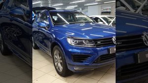 VW Touareg - полный антихром автомобиля, оклейка хромированных молдингов автомобиля