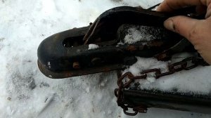 Самодельное надежное крепление прицепа к фаркопу.
