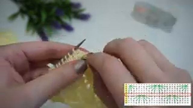 Необычный узор спицами. Попетельный разбор.