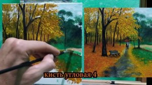 Картина маслом После дождя|пишем осень|как нарисовать осень живопись маслом
