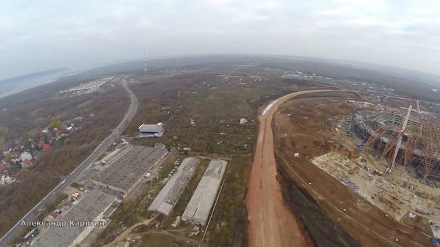 Полёт над улицей Дальняя до улицы Арена / стадион "Самара Арена" #Samara смотреть онлайн