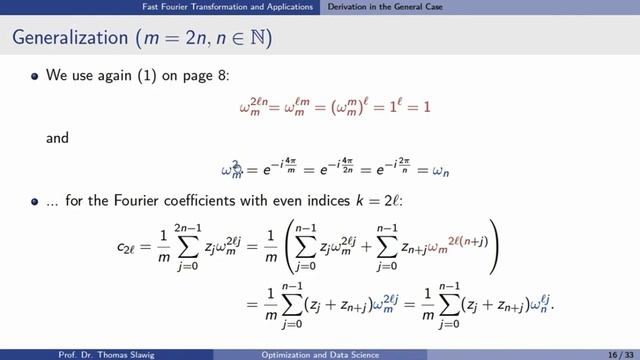 Optimization and Data Science: Lecture 4: Fast Fourier Transformation and Applications смотреть онлайн