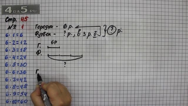 Страница 45 Задание 1 – Математика 3 класс Моро – Учебник Часть 1 смотреть онлайн