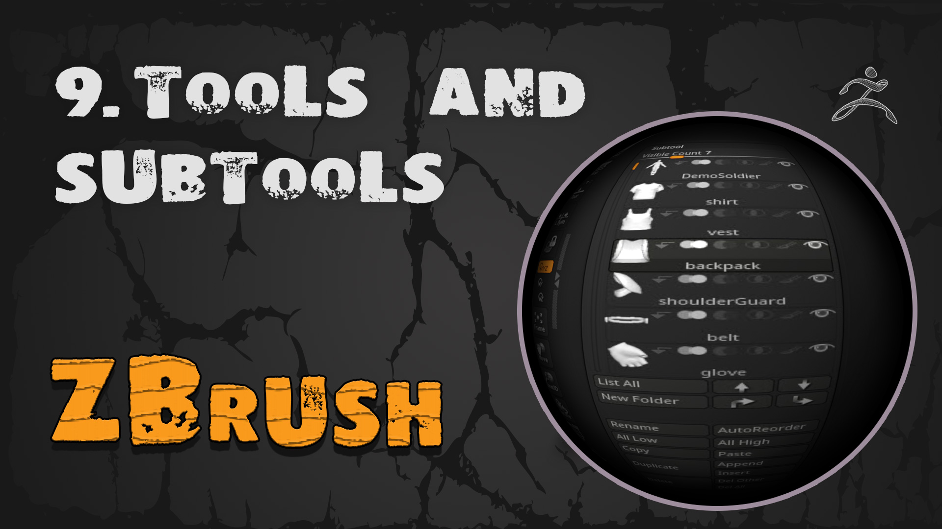 9. ZBrush сабтулы (Subtool & Tools) | Уроки на русском