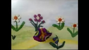 гусеница и бабочка