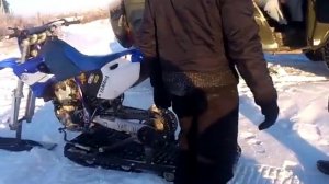 Мотоцикл на гусенице. Первый тест..mp4