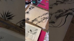 Рисунок тушью в китайской технике.