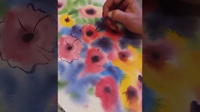 Видеоурок по акварельной живописи в технике "по-сырому". смотреть онлайн