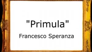 Primula - Francesco Speranza [Pasacalle]