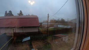 Вид из окна дома на жд переезд. 5 часов за 7 минут. Таймлапс на Go Pro 8. Тайцы.