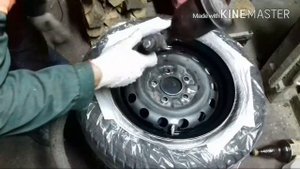 Покраска стальных дисков авто в два цвета