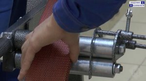 Намотка пожарных рукавов в двойную скатку с помощью специальной установки