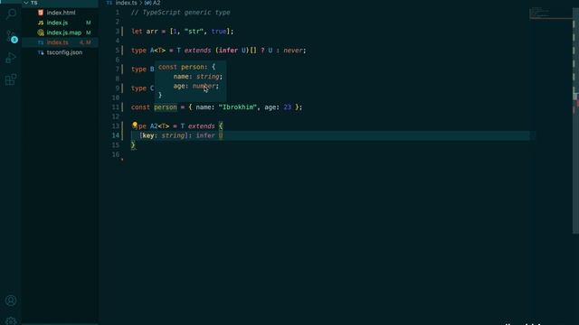 15-dars | Generics #4(extends, infer, ternar) | TypeScript darslari | o'zbek tilida to'liq qo'llanm