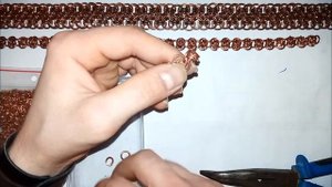Цепь из медных колец "Barel" своими руками