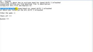 How to Activate Need For Speed Shift 2 Unleashed