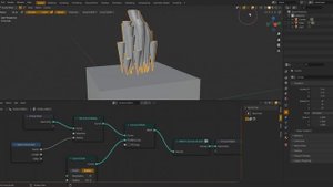 Hair curves + Curve to Mesh + Convert to Mesh example - Blender