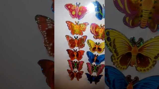 3D бабочки. Объемные наклейки. Обзор 3D наклеек