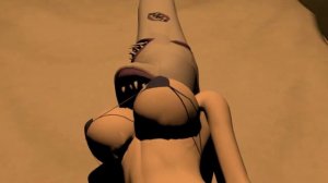 Worm swallow Konan body(Naruto vore)