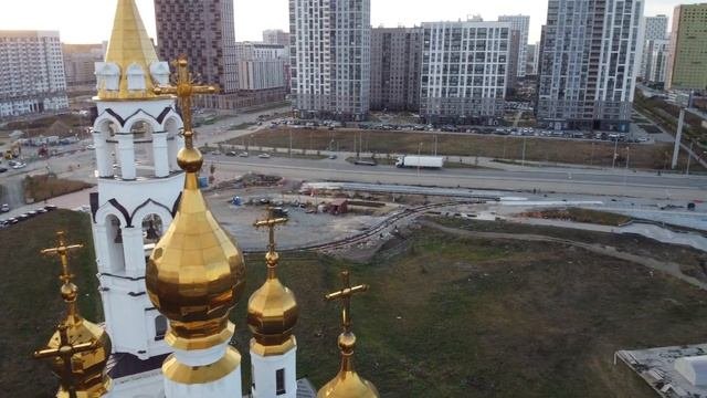 храмы г Екатеринбурга / Съемка с квадрокоптера