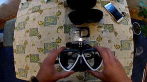 Маска для подводного плавания с крепление под экшн камеру