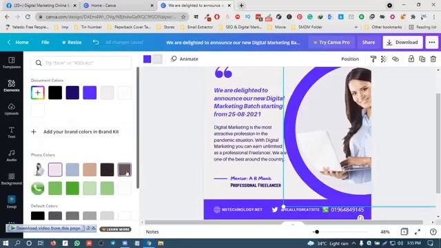 Digital Marketing Course || SMM (Social Media Marketing) || Class : 3 Proffestion Canva Design.