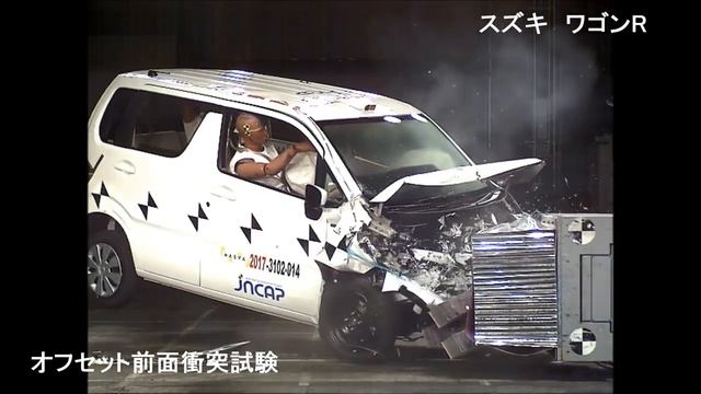 Suzuki Wagon R(2017/2018) crash test (frontal offset) смотреть онлайн