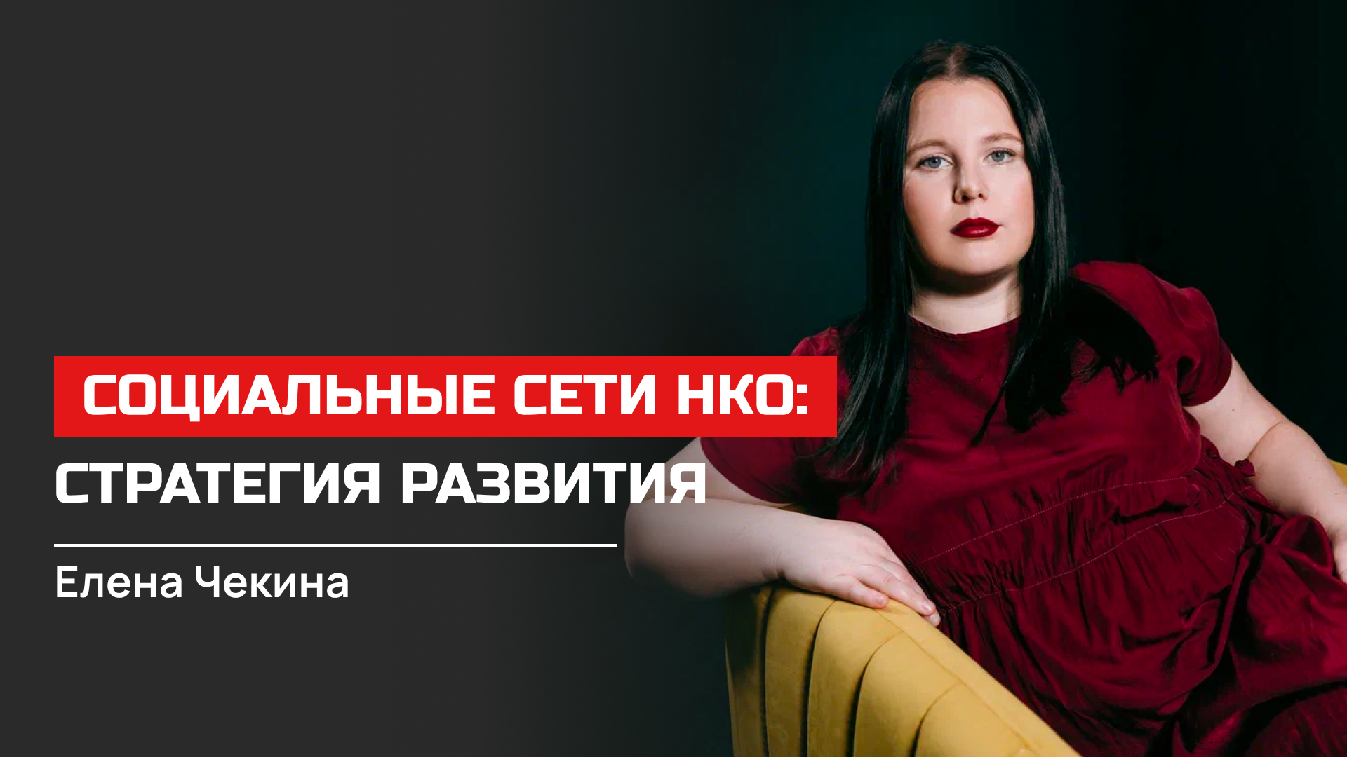 Елена Чекина. Социальные сети НКО: стратегия развития