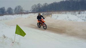 Koshine XN 150 на гонке "Рождественский мотокросс" в -25 ℃