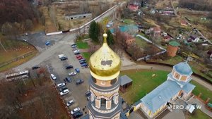 Подмосковье с высоты птичьего полёта – Давидова пустынь  - красивейшей  и древний монастырь России