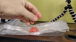 Астронотус ест фарш.жизнь Барсика