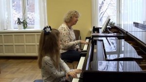 13.02.2019 First lesson by Mira Marchenko with Ulyana Rodina, classroom of the Central Music School