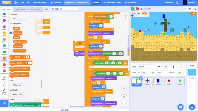 Scratch: 2D Minecraft (Easy) Tutorial (Ep.4) смотреть онлайн