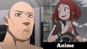 My Hero Academia Female Edition | Anime vs Reddit (the rock reaction meme)