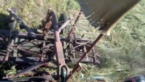 Самодельные роторные грабли - ворошение сена/rotary rakes - Tedding
