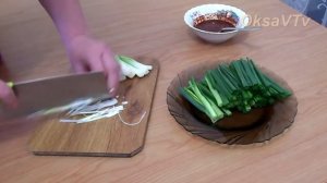 Салат из зеленого лука по-корейски. Па мучим(파무침 Pa Mu Chim). Korean Green Onions Salad.