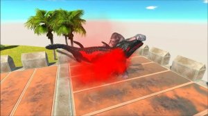 BATMAN MOSASAURUS vs BATMAN T-REX OASIS DEATH RUN - Animal Revolt Battle Simulator