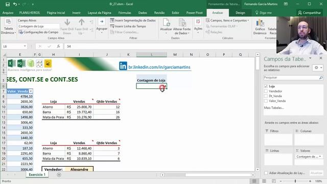 EXCEL 2016 - Power Pivot - Como criar CONT.SES e SOMASES no DAX смотреть онлайн