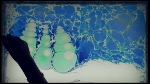 Рисование красками на воде-ЭБРУ. Новогодняя, зимняя сказка.