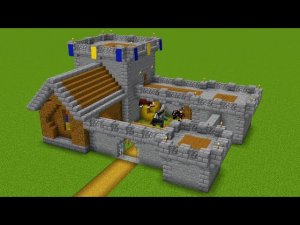 Майнкрафт- Как построить легкий замок. Minecraft
