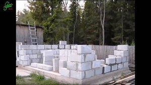 Баня для Дачи, из пеноблоков, Сделай Сам, 2019