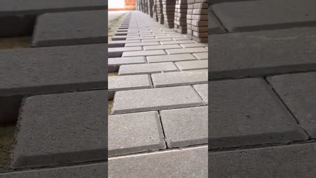 Второй день укладки тротуарной плитки на полусухую стяжку с тёплым полом??