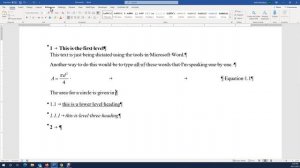 Automatically numbering and referencing equations in Microsoft Word