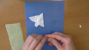 Аппликация "Подснежники" из ватных дисков