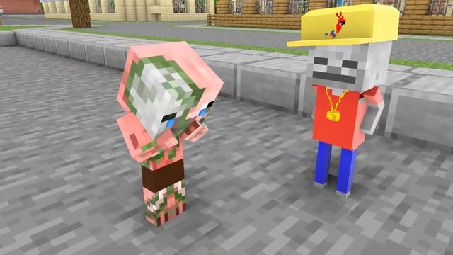 Бедный Скелет VS Богатый Скелет - Школа Монстров #9 - Анимация Майнкрафт смотреть онлайн