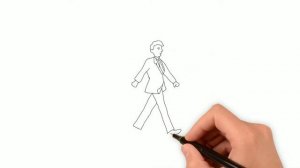Человек идет - картинка для рисованного видео #как нарисовать человека
